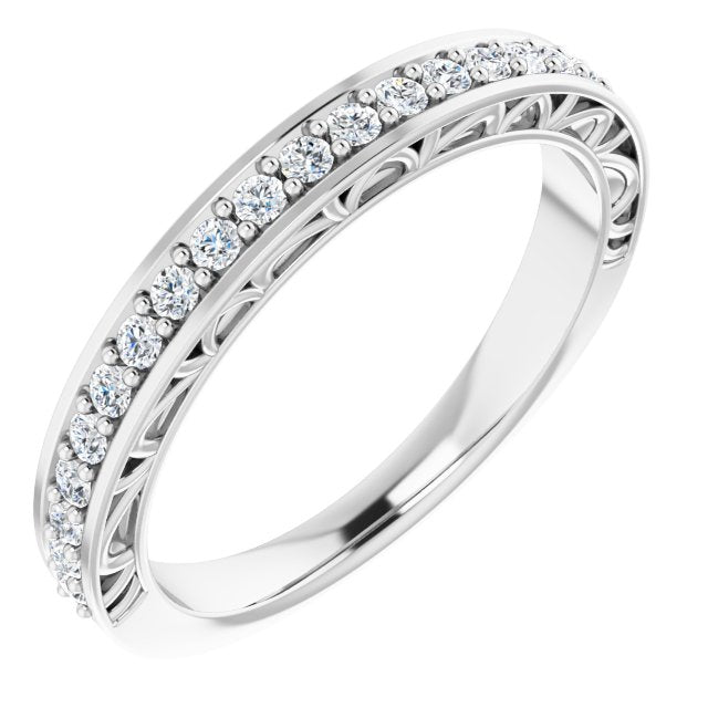 14K White 1/3 CTW Diamond Anniversary Band - Balacia