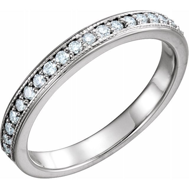 14K White 1/3 CTW Diamond Anniversary Band - Balacia
