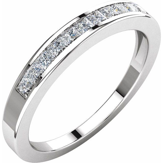 14K White 1/3 CTW Diamond Anniversary Band - Balacia