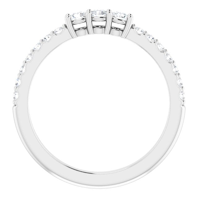 14K White 1/3 CTW Diamond Anniversary Band - Balacia