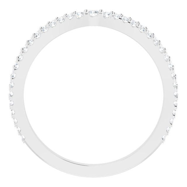 14K White 1/3 CTW Diamond Contour Band - Balacia