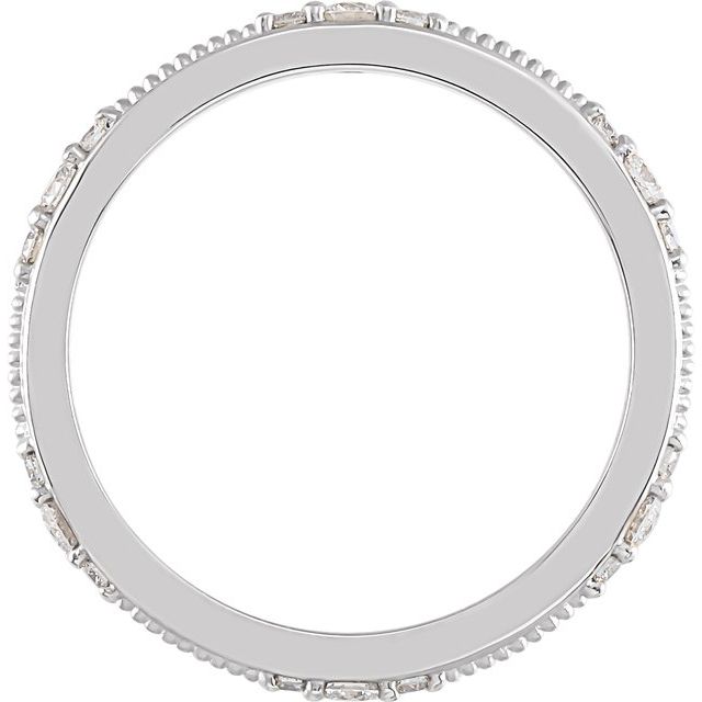 14K White 1/3 CTW Diamond Eternity Band - Balacia
