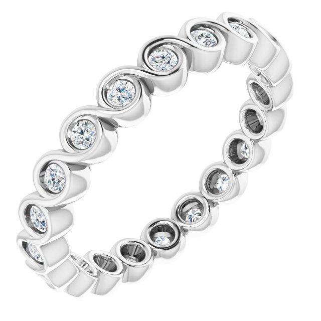 14K White 1/3 CTW Diamond Eternity Band - Balacia