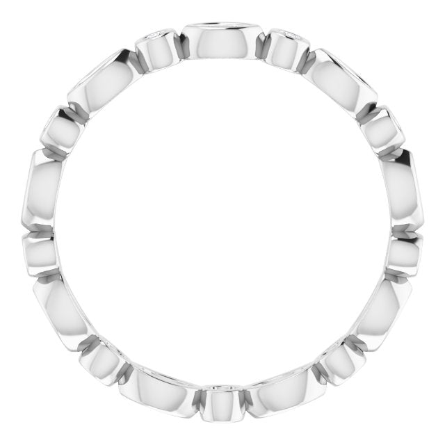 14K White 1/3 CTW Diamond Eternity Band - Balacia