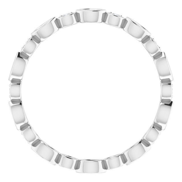 14K White 1/3 CTW Diamond Eternity Band - Balacia