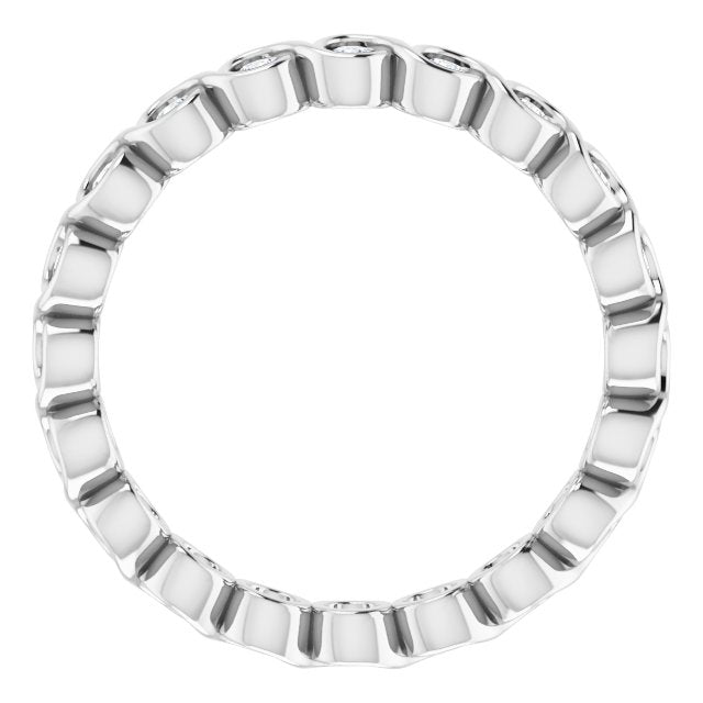 14K White 1/3 CTW Diamond Eternity Band - Balacia