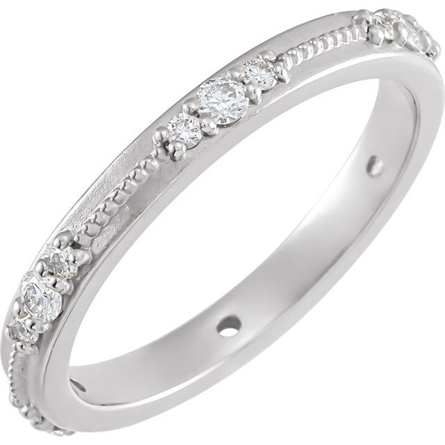 14K White 1/3 CTW Diamond Eternity Band - Balacia