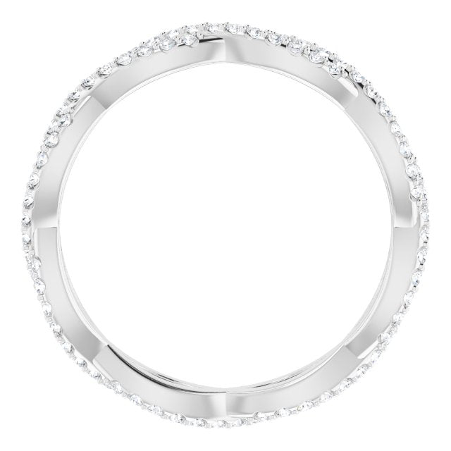 lab diamond eternity band