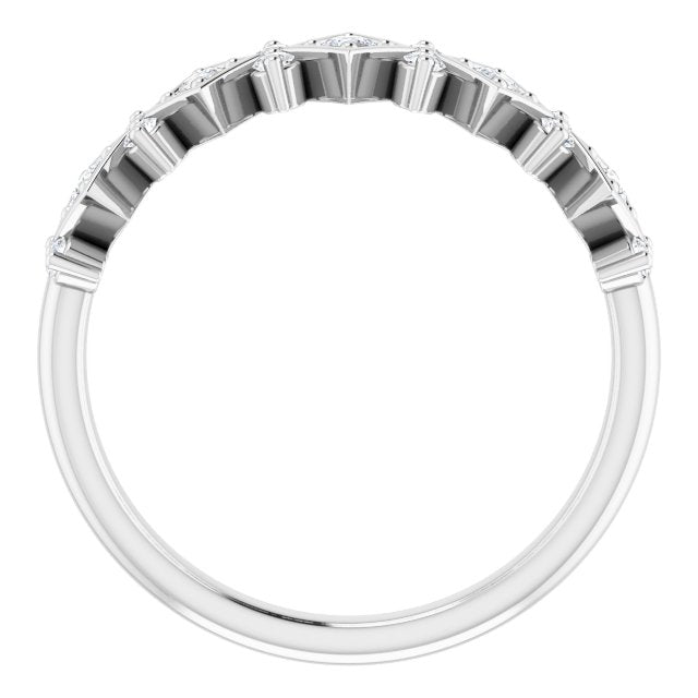 14K White 1/3 CTW Five - Stone Diamond Anniversary Band - Balacia