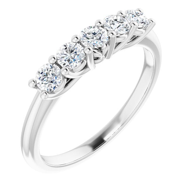 14K White 1/3 CTW Set Anniversary Band - Balacia