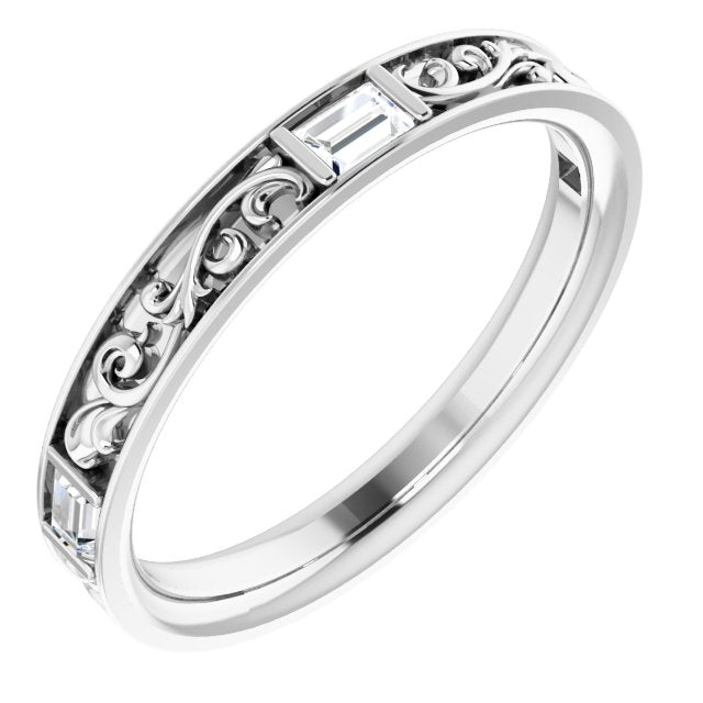 14K White 1/4 CTW Diamond Anniversary Band - Balacia
