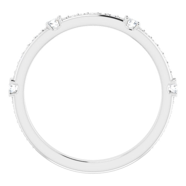 14K White 1/4 CTW Diamond Anniversary Band - Balacia