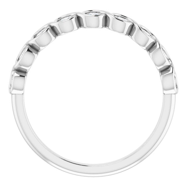 14K White 1/4 CTW Diamond Anniversary Band - Balacia
