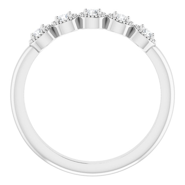 14K White 1/4 CTW Diamond Anniversary Band - Balacia