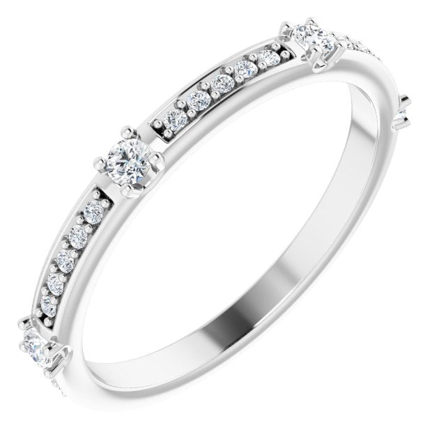14K White 1/4 CTW Diamond Anniversary Band - Balacia