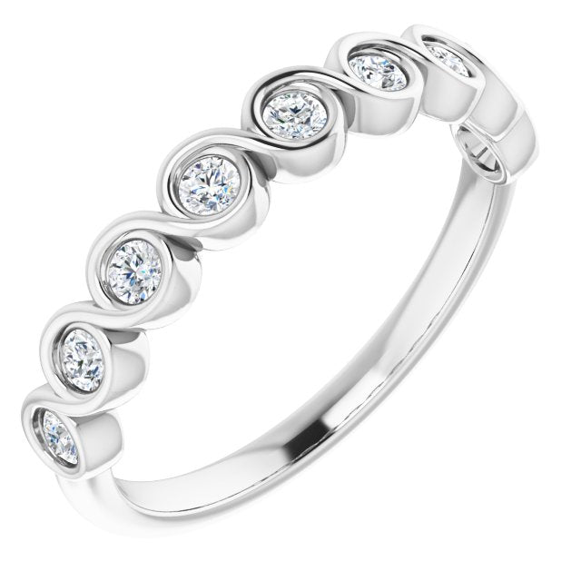 14K White 1/4 CTW Diamond Anniversary Band - Balacia