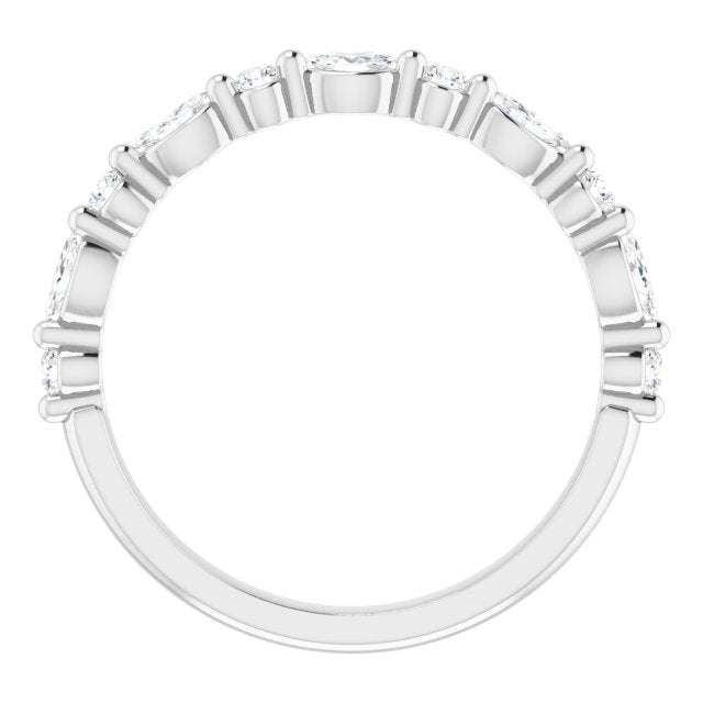 14K White 1/4 CTW Diamond Anniversary Band - Balacia