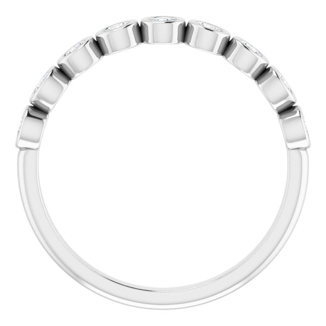 14K White 1/4 CTW Diamond Anniversary Band - Balacia
