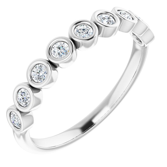 14K White 1/4 CTW Diamond Anniversary Band - Balacia