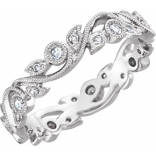 14K White 1/4 CTW Diamond Eternity Band - Balacia