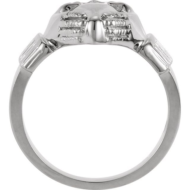 14K White 14.5x10.5 mm Ladies Claddagh Ring - Balacia
