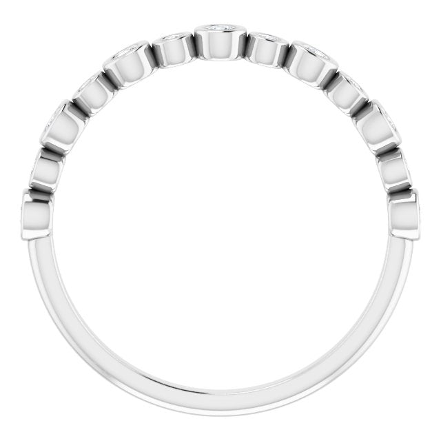14K White 1/5 CTW Diamond Anniversary Band - Balacia