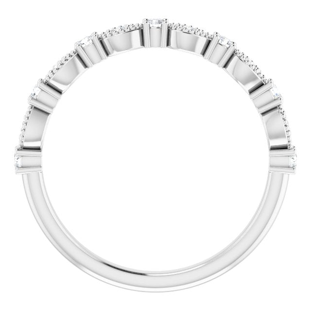 14K White 1/5 CTW Diamond Anniversary Band - Balacia