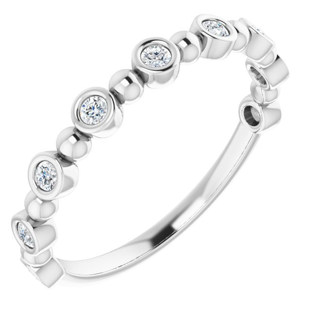 14K White 1/5 CTW Diamond Anniversary Band - Balacia