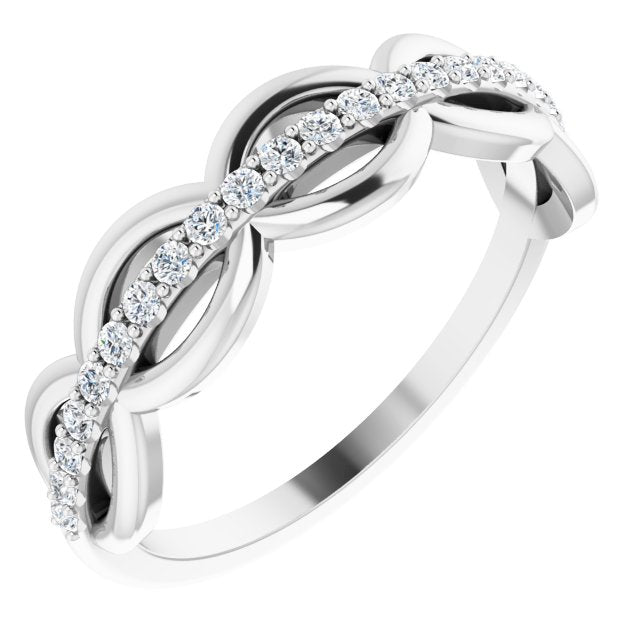14K White 1/5 CTW Diamond Anniversary Band - Balacia