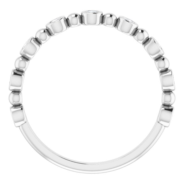 14K White 1/5 CTW Diamond Anniversary Band - Balacia