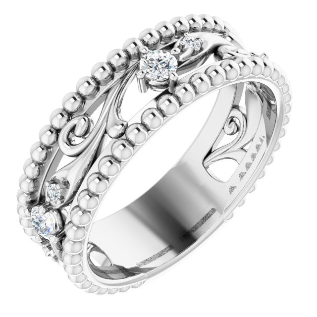 14K White 1/5 CTW Diamond Anniversary Band - Balacia