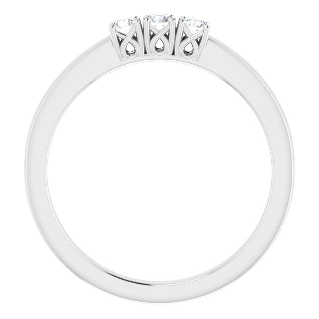 14K White 1/5 CTW Diamond Anniversary Band - Balacia