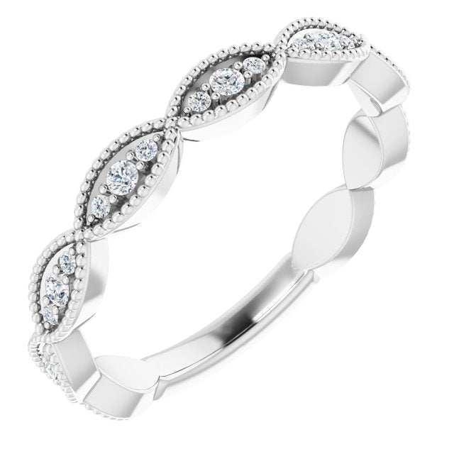 14K White 1/5 CTW Diamond Anniversary Band - Balacia
