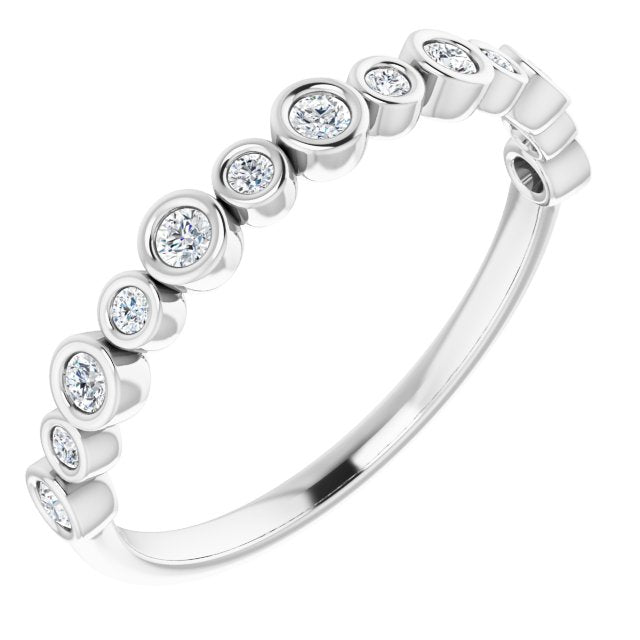 14K White 1/5 CTW Diamond Anniversary Band - Balacia