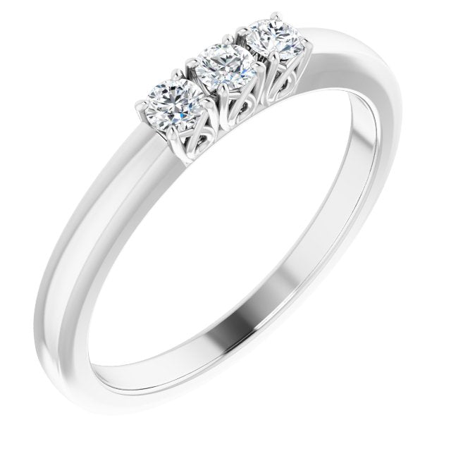 14K White 1/5 CTW Diamond Anniversary Band - Balacia
