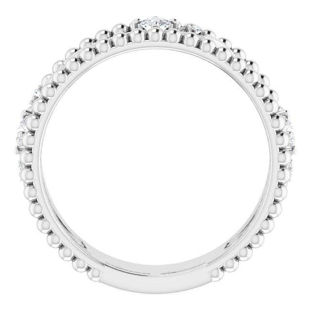 14K White 1/5 CTW Diamond Anniversary Band - Balacia