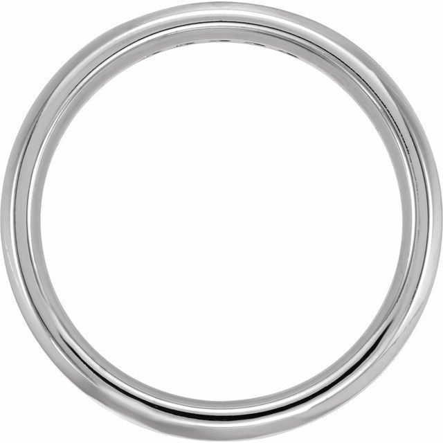 14K White 1/5 CTW Diamond Beveled Edge Comfort - Fit Band - Balacia