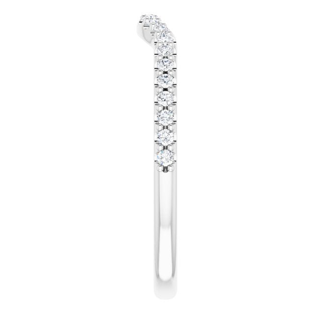 14K White 1/5 CTW Diamond Contour Band - Balacia