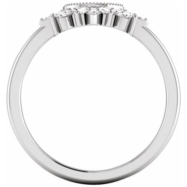 14K White 1/5 CTW Diamond Contour Band - Balacia
