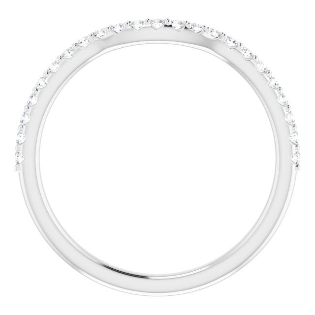 14K White 1/5 CTW Diamond Contour Band - Balacia