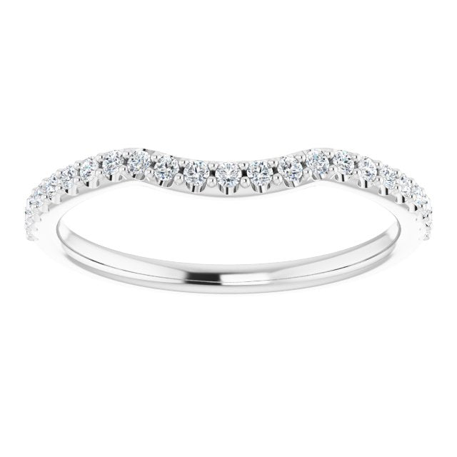 14K White 1/5 CTW Diamond Contour Band - Balacia
