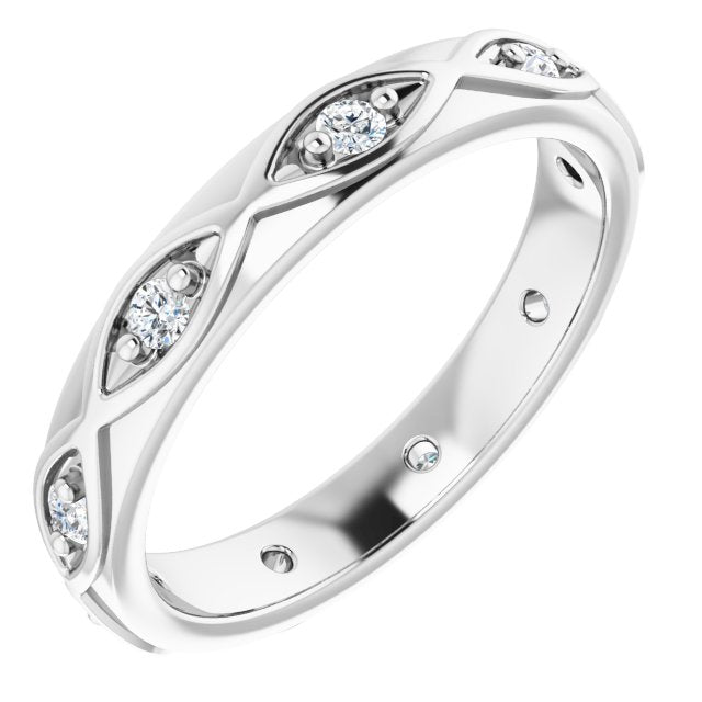 14K White 1/5 CTW Diamond Eternity Band - Balacia