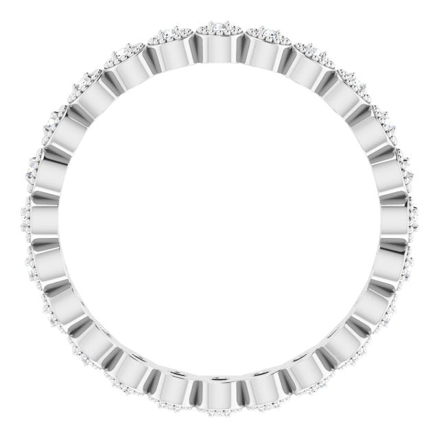 14K White 1/5 CTW Diamond Eternity Band - Balacia