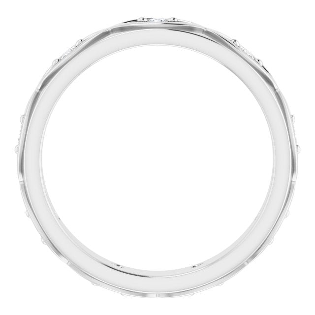 14K White 1/5 CTW Diamond Eternity Band - Balacia