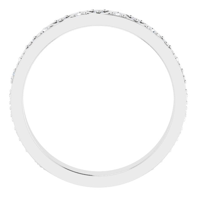 14K White 1/5 CTW Diamond Geometric Anniversary Band - Balacia