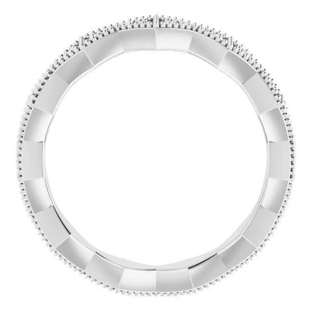 14K White 1/5 CTW Diamond Geometric Eternity Band - Balacia