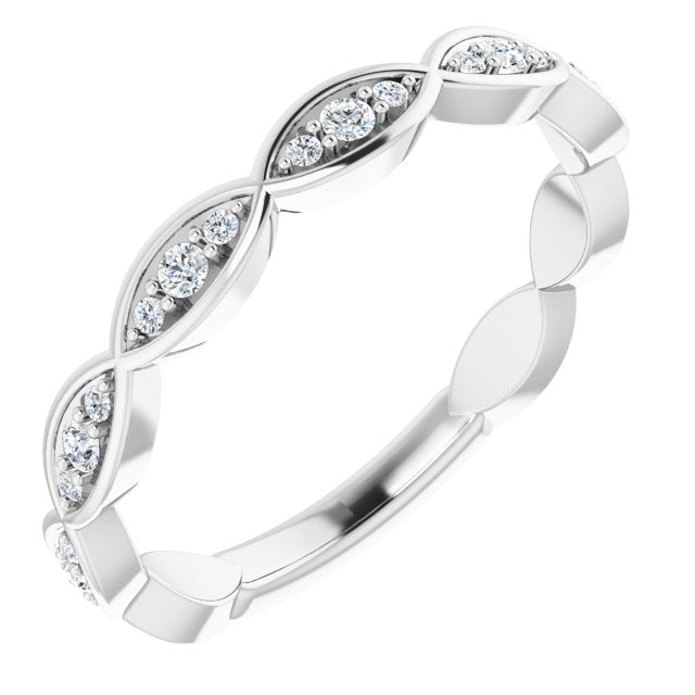 14K White 1/5 CTW Diamond Infinity - Inspired Anniversary Band - Balacia