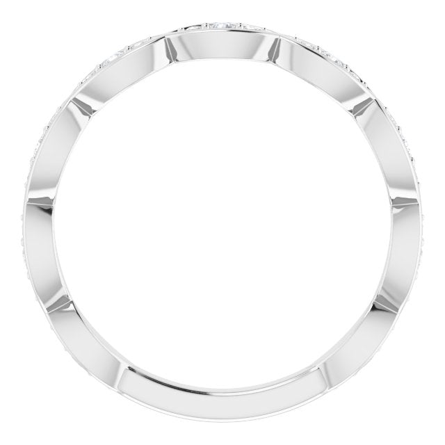 14K White 1/5 CTW Diamond Infinity - Inspired Anniversary Band - Balacia