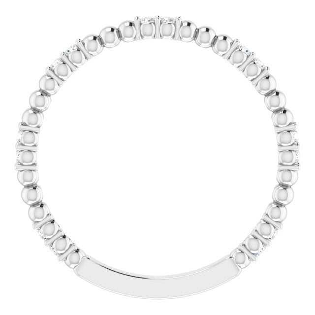 14K White 1/6 CTW Diamond Anniversary Band - Balacia