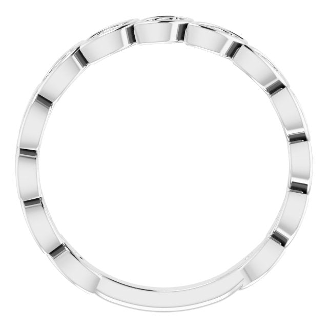 14K White 1/6 CTW Diamond Anniversary Band - Balacia